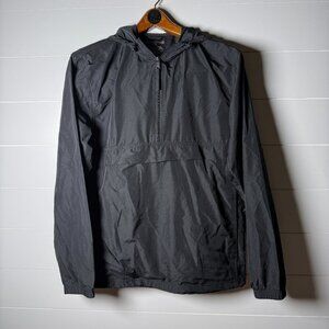 Swiss Tech Black Long Sleeve Mid Length Jacket with Hood Men's Sz 34-36 Small